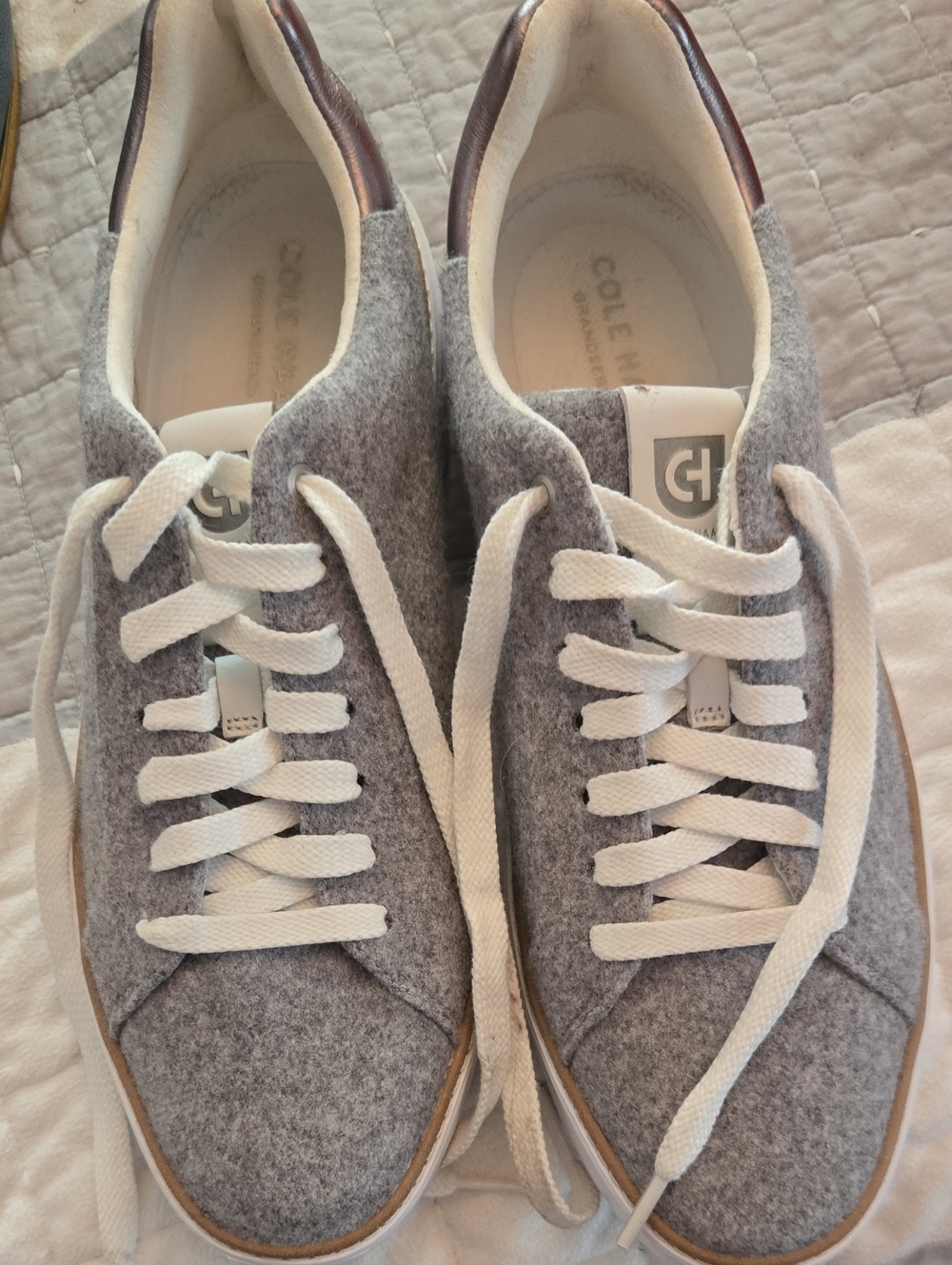 Cole Haan Women’s Zero Grand Gray Felt Sneakers
